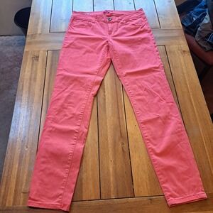 Cabi Coral Pink Slim Fit Ankle Pants Women Size 6
